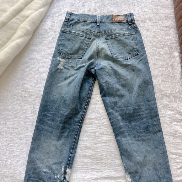 Rivet and Thread Distressed Jeans - Picture 10 of 13